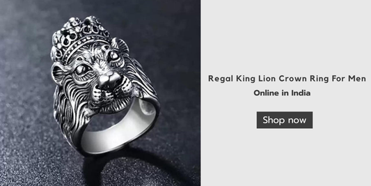 Shop Regal King Lion Crown Ring For Men Online in India