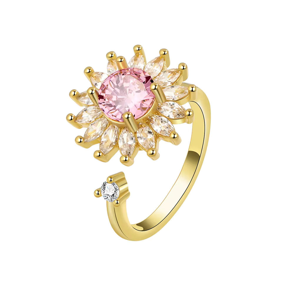 Anti-Anxiety Floral Bloom Fidget Spinner Ring