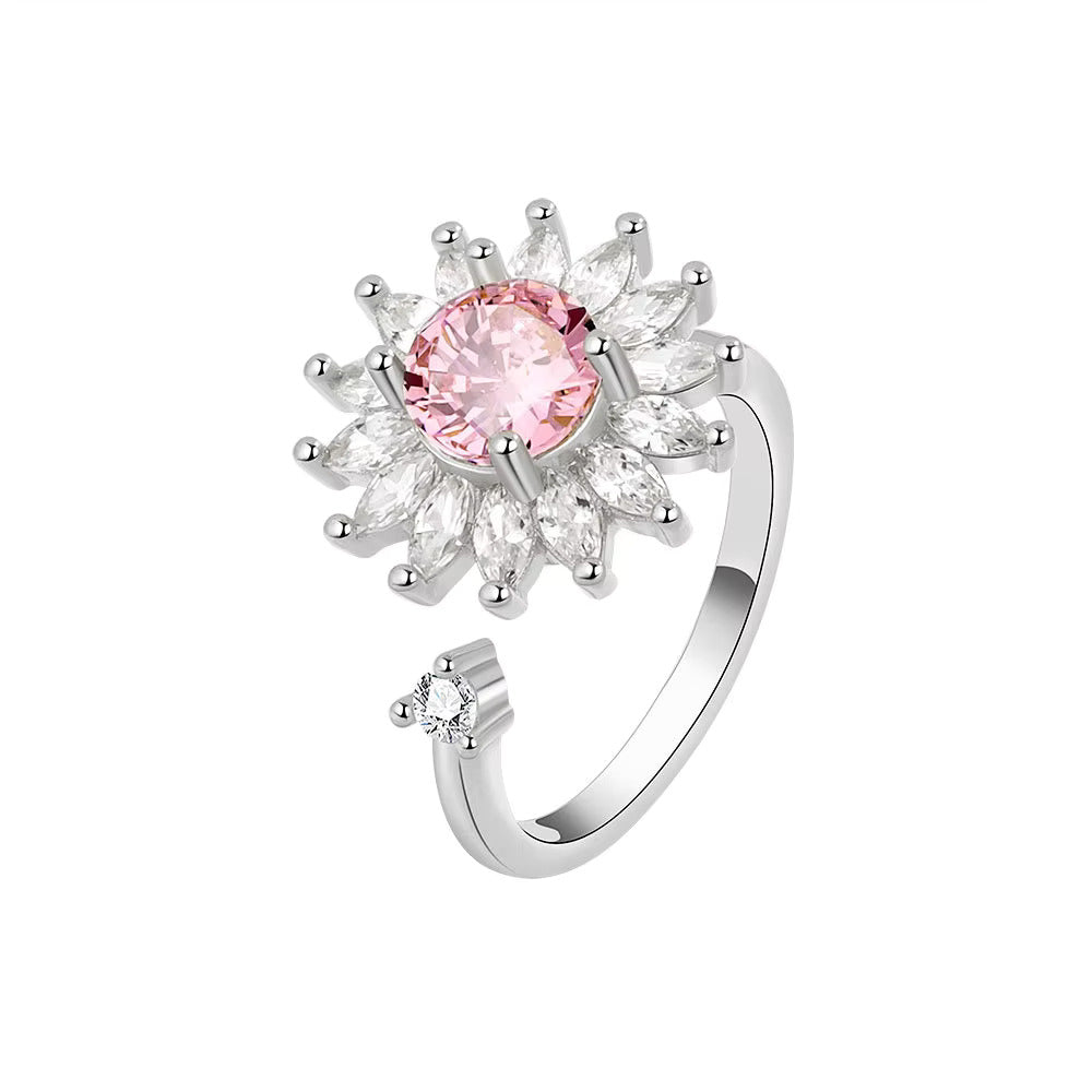 Anti-Anxiety Floral Bloom Fidget Spinner Ring