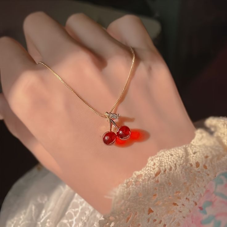 Cherry Pendant Necklace