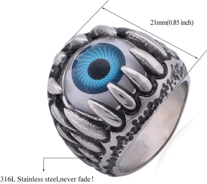 Devil's Eyeball Biker Finger Ring