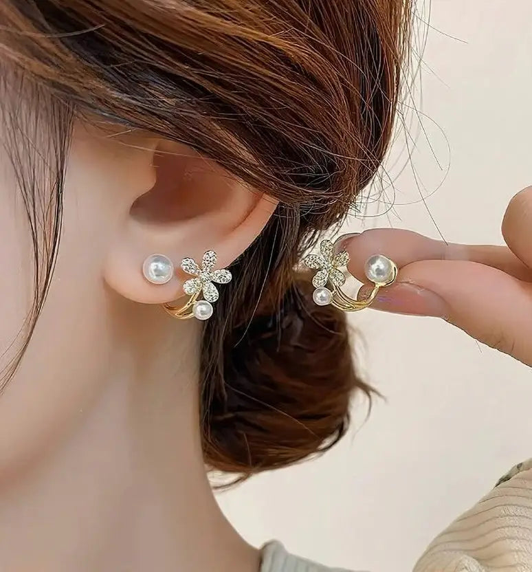 Korean Style Flower stud earring