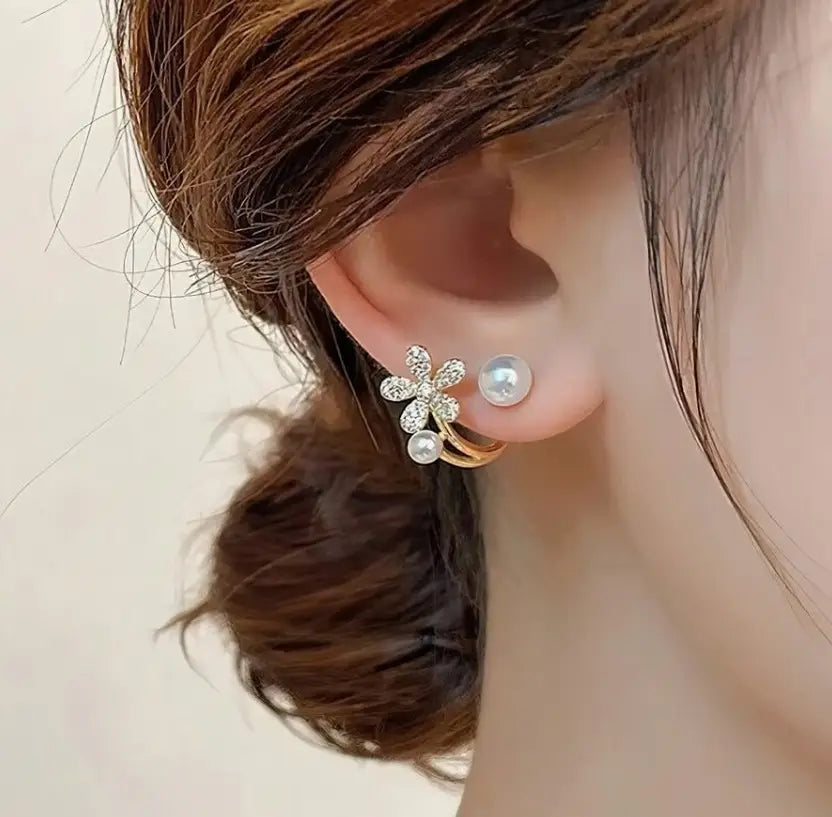 Korean Style Flower stud earring for women