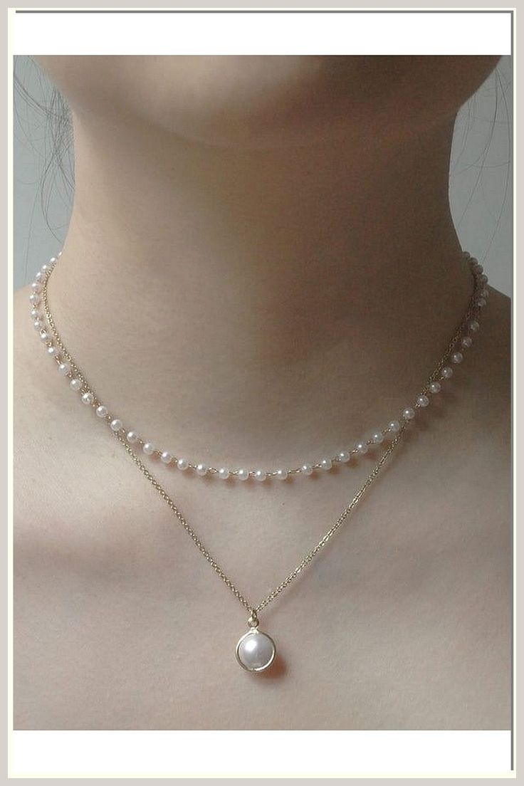 Minimal layered pearl choker and pendant necklace set for women, featuring faux pearls and gold-toned chain, ideal for bridal, casual, or gift wear