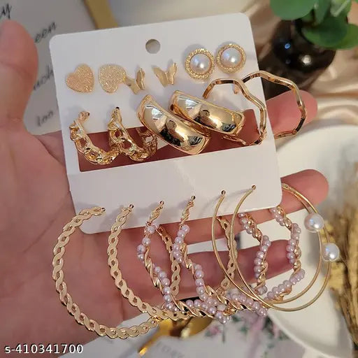 Gold hoop earrings for women