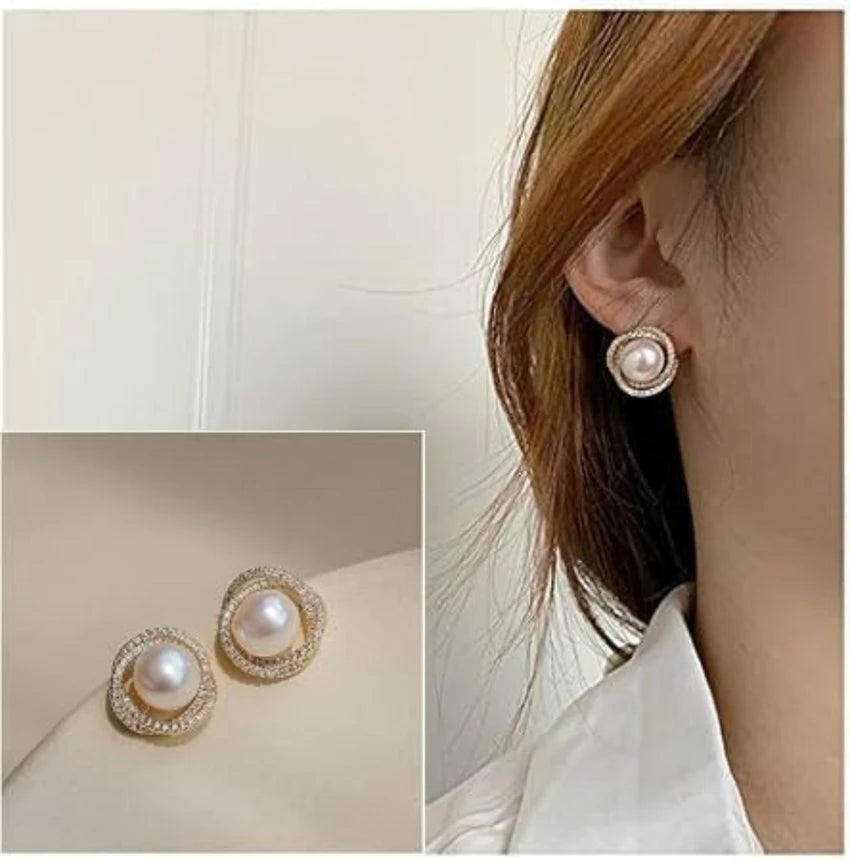pearl stud korean earring