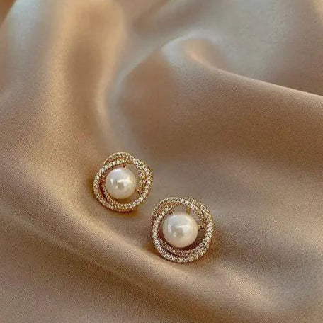 pearl stud korean earring