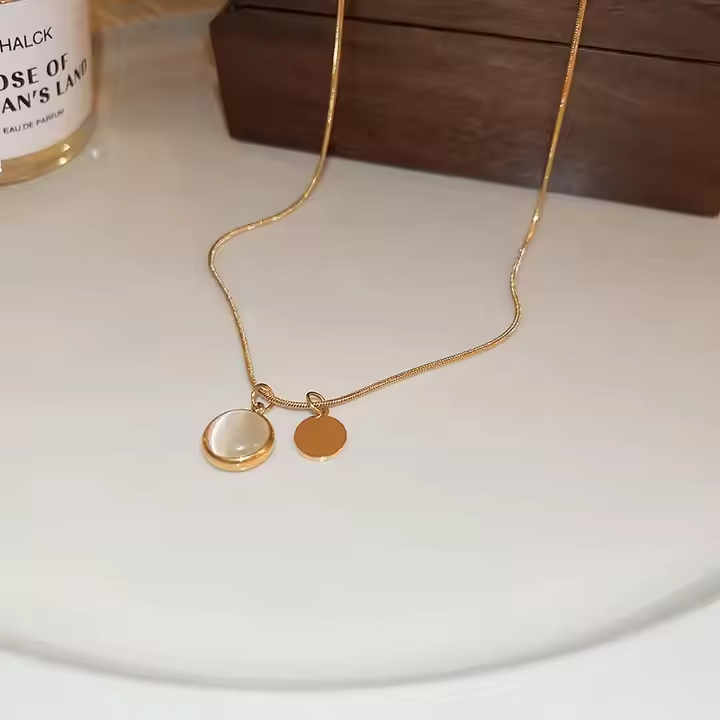 Elegant Gold Plated Pendant Necklace