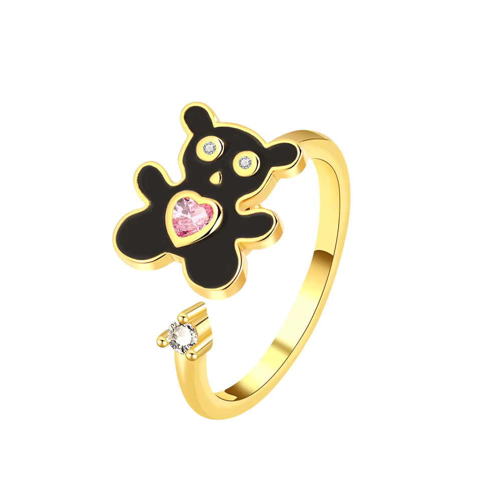 Anti-Anxiety Teddy Bear Fidget Spinner Ring