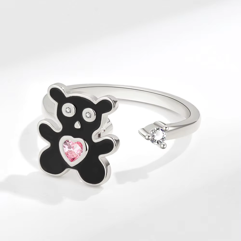 Anti-Anxiety Teddy Bear Fidget Spinner Ring