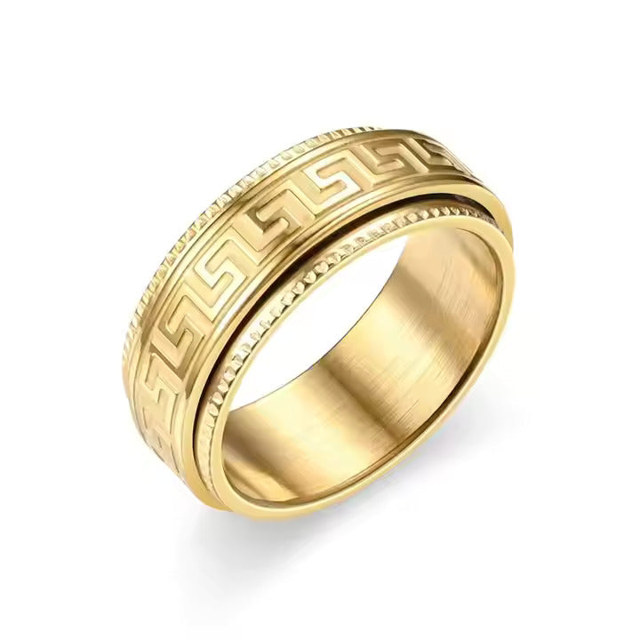 Titanium Steel Couple Rings for Men – Anti-Anxiety & Stress Relief Spinner Band