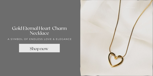 Gold Eternal Heart Charm Necklace – A Symbol of Endless Love & Elegance