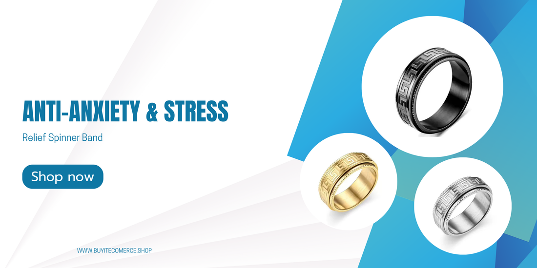 Titanium Steel Couple Rings For Men Anti-Anxiety & Stress Relief Spinner Band
