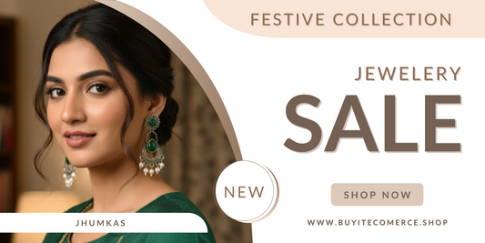 Oxidized Jhumka Earrings with Green Stone & Pearl Drops – Timeless Elegance for Every Occasion