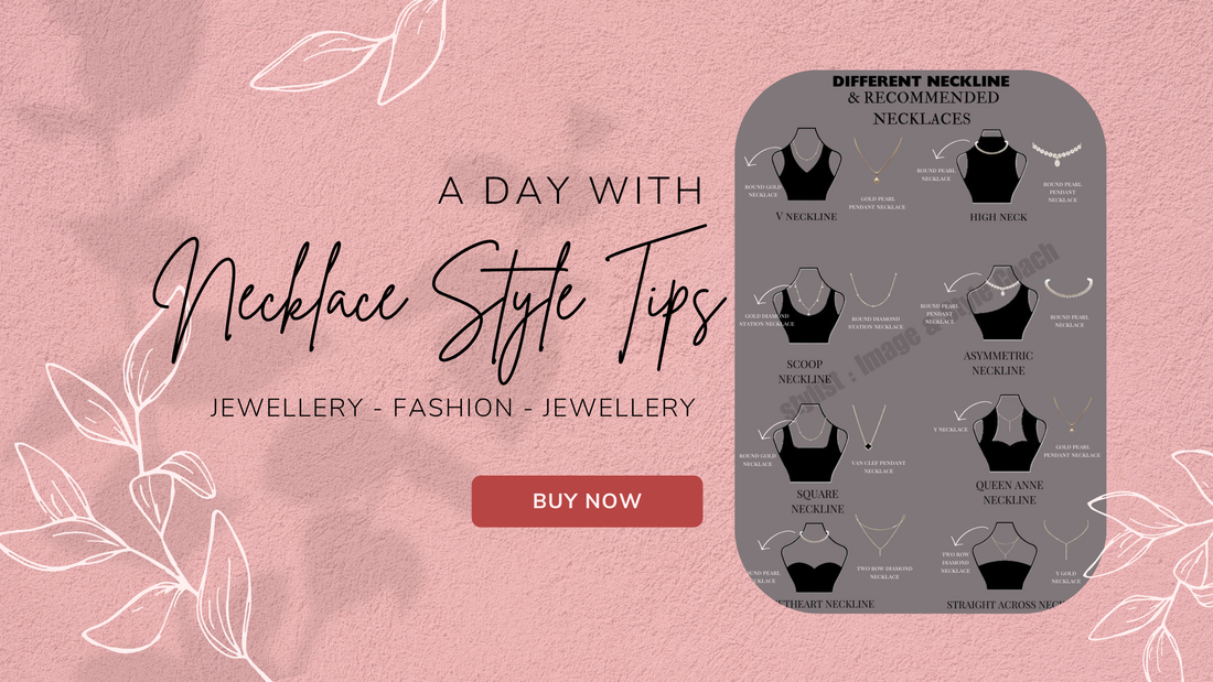 Showing different type of neckline and necklace style 