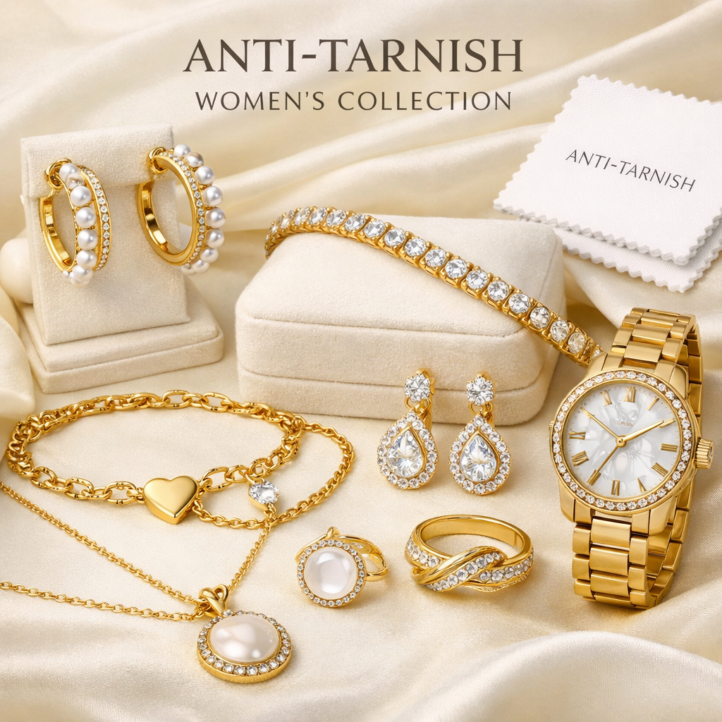 Anti tarnish gold women collections with minimalist design