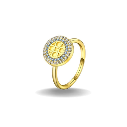 925 Sterling Silver Beads Relief Fidget Anti Anxiety Ring for Women