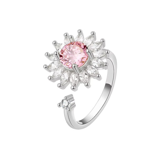 Anti-Anxiety Floral Bloom Fidget Spinner Ring