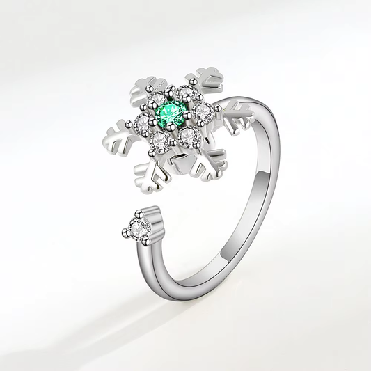 Anti-Anxiety Snowflake Fidget Spinner Ring