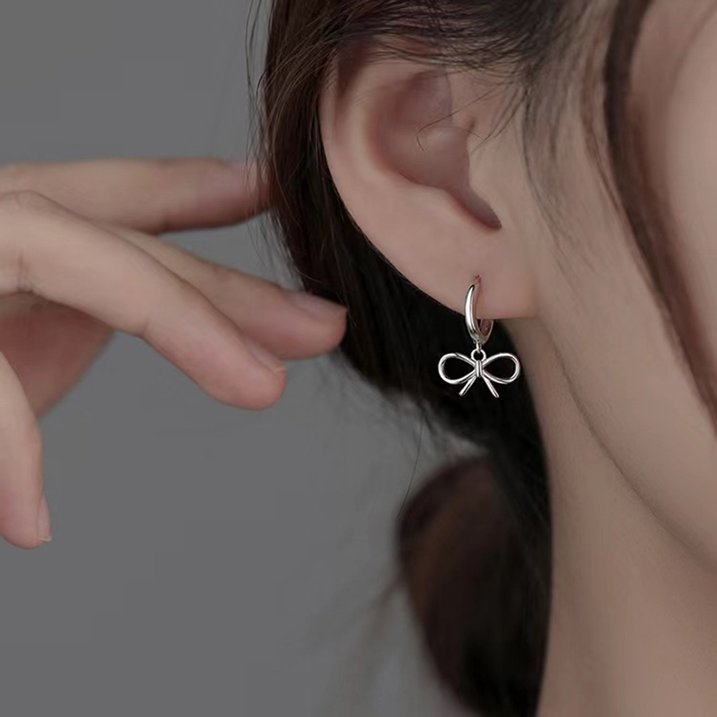 Bow Knot Hoop Earrings