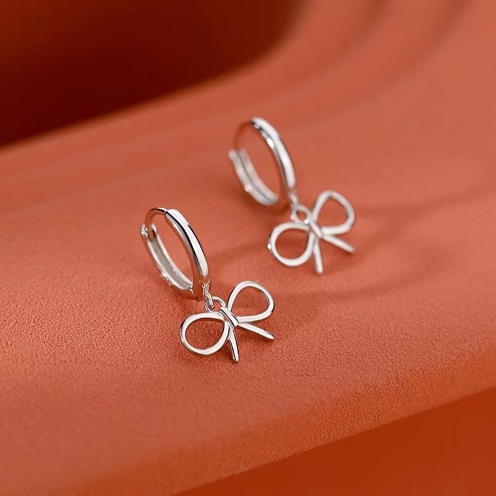Bow Knot Hoop Earrings