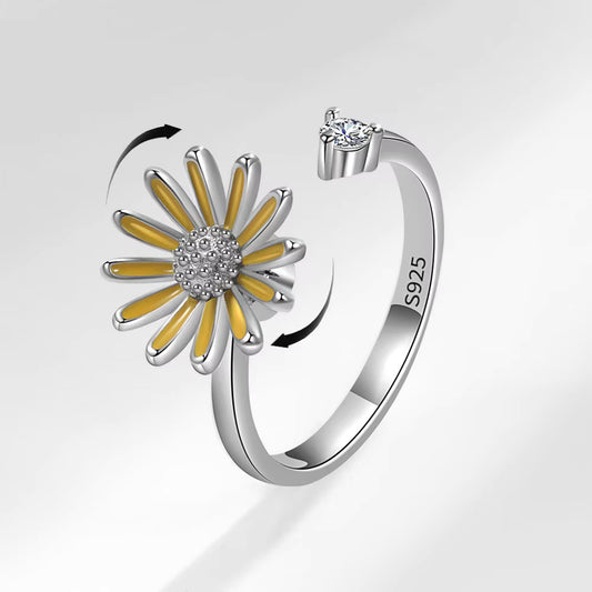 Anti-Anxiety Daisy Fidget Spinner Ring
