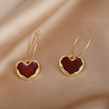 Heart Hoop Earrings for Women