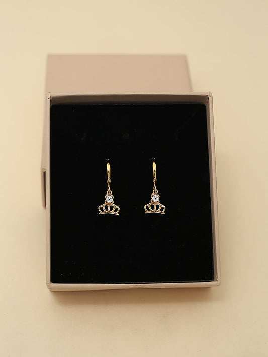 Crown Earrings Gold