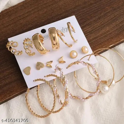 Gold hoop earrings for women