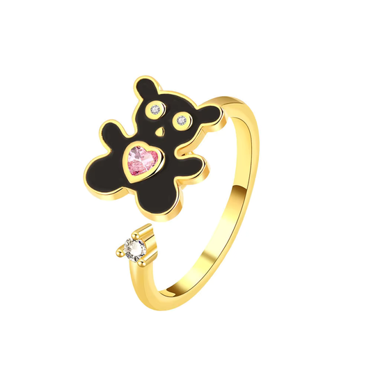 Anti-Anxiety Teddy Bear Fidget Spinner Ring