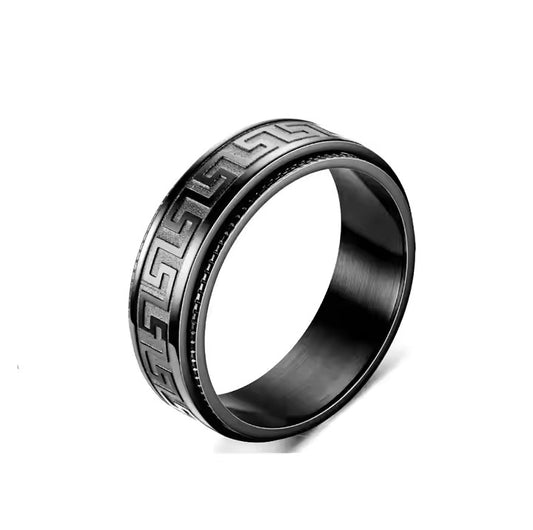Titanium Steel Couple Rings for Men – Anti-Anxiety & Stress Relief Spinner Band